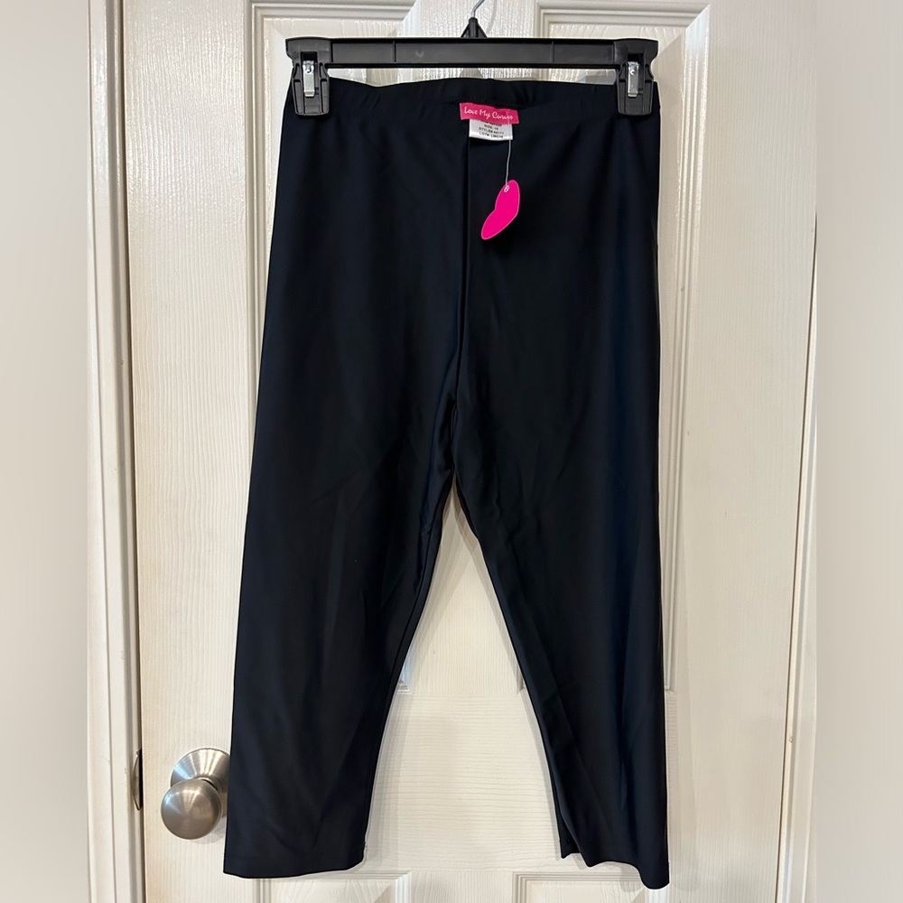 NWT Love My Curves Black Capri Swim Bottoms